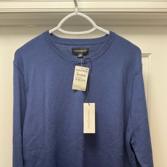 NWT (from Nordstrom’s) Blue Sweater, Men’s Size XL, Brand: Treasure & Bond - Picture 2 of 6